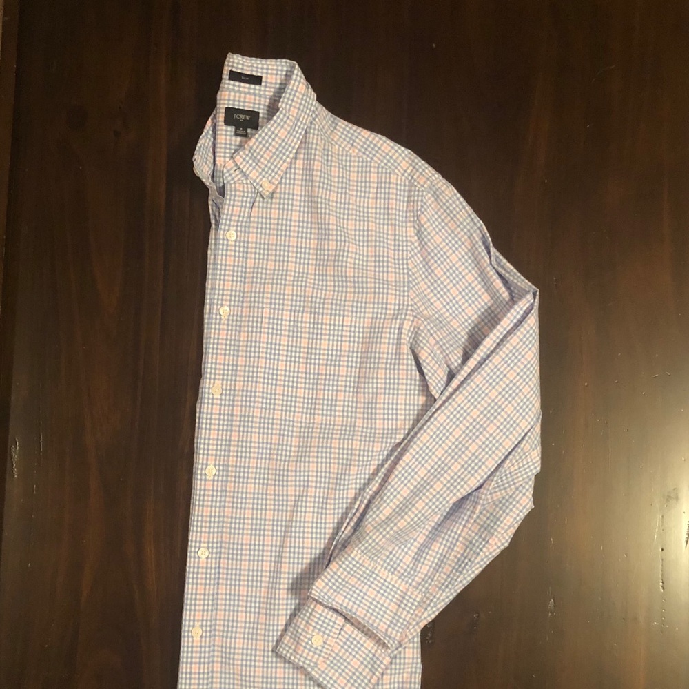 J Crew Factory Slim Plaid Button Down Size Medium